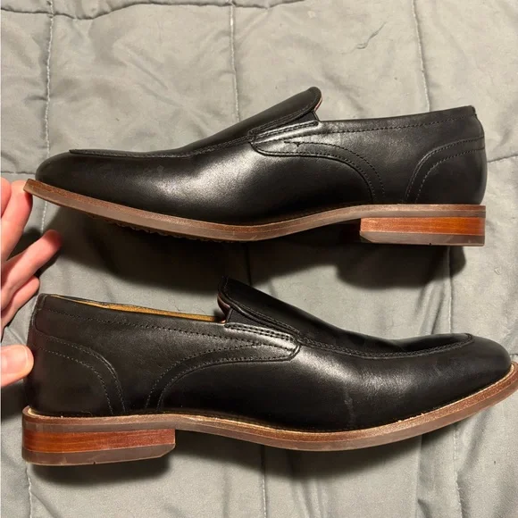 FLORSHEIM Men’s Black Leather Slip-On Loafers Size 7.5 - Picture 5 of 7